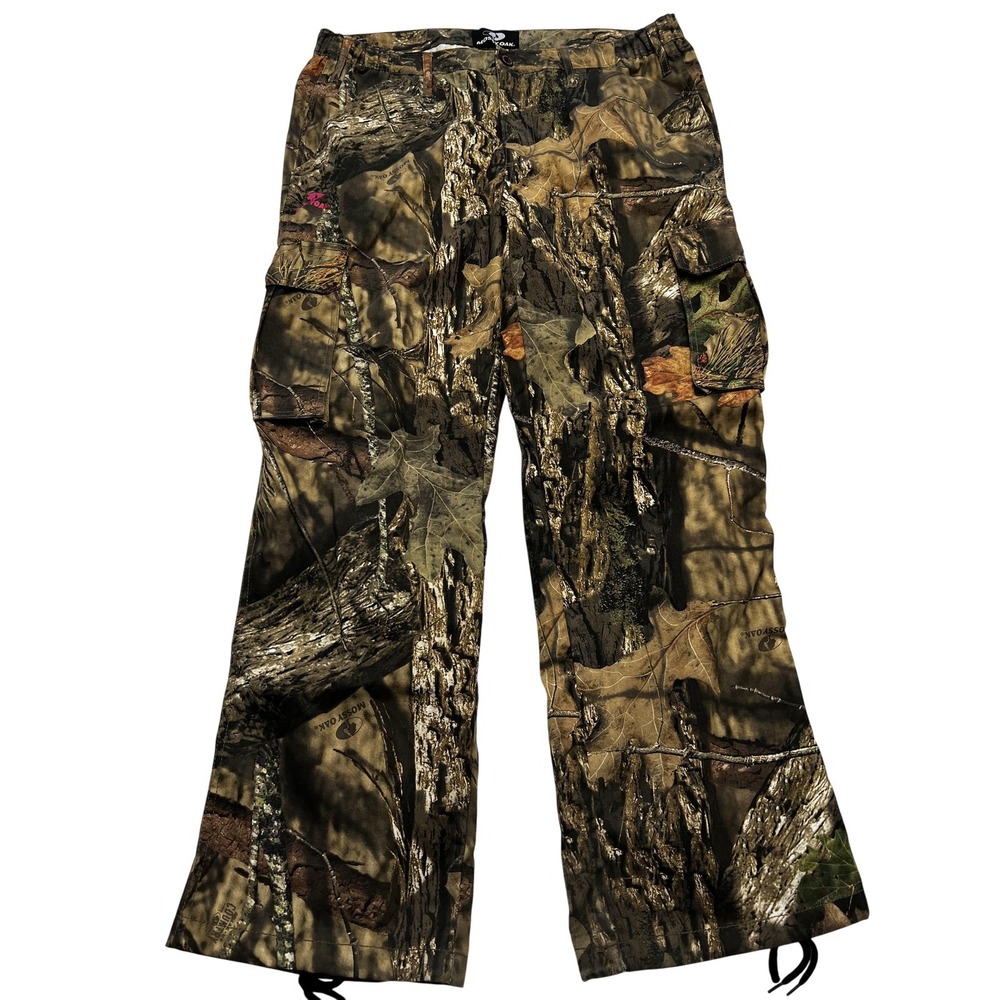 Mossy Oak Pants‎ Mens XL Camo Cargo Hunting Outdoor Drawstring Hem Relaxed Fit